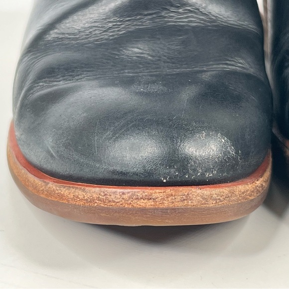 Kork-Ease Chandra Booties Black Leather Ankle Boots Stacked Heel Boho Indie 7.5 - Picture 14 of 15